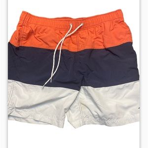 Nautica color block swim trunks. Size large.